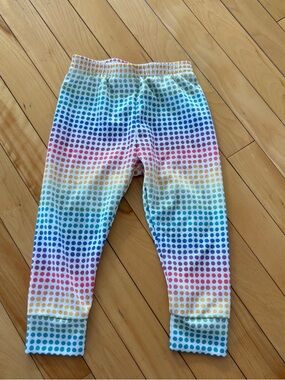 LL Bean Leggings Polk a Dot Size 3T Toddler Rainbow Pants